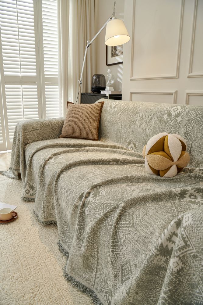 Sofa Throw - Melareve - Silver Grey