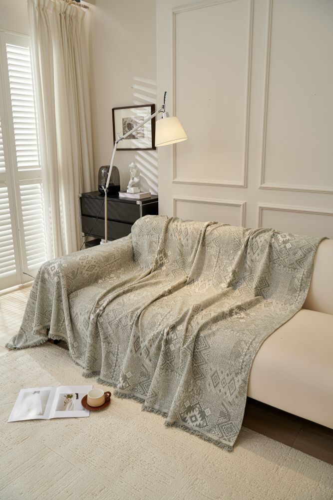 Sofa Throw - Melareve - Silver Grey