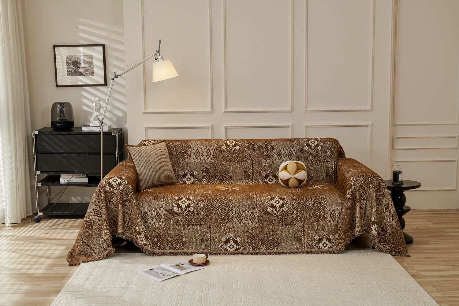 Sofa Throw - Melareve - Cocoa Brown