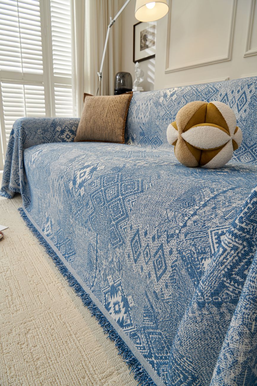 Sofa Throw - Melareve - Vintage Blue