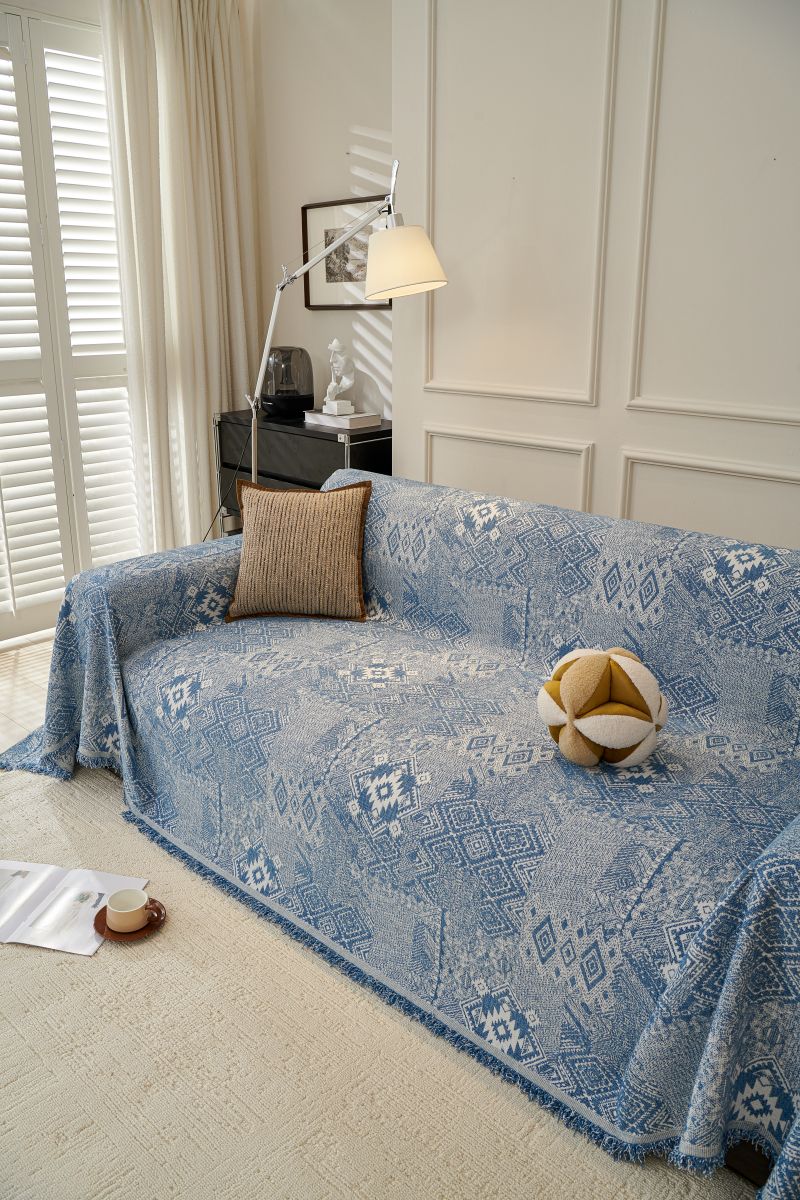 Sofa Throw - Melareve - Vintage Blue