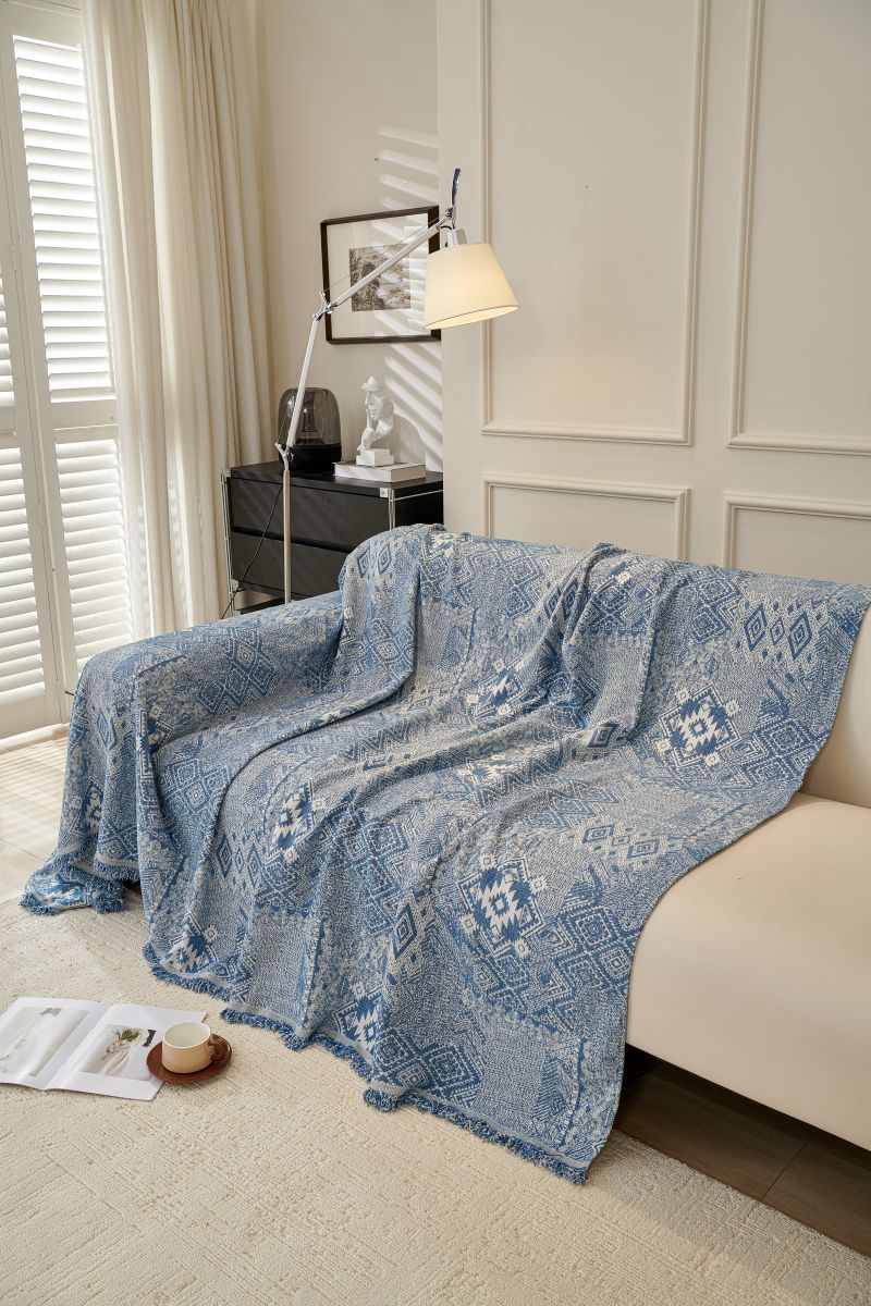 Sofa Throw - Melareve - Vintage Blue
