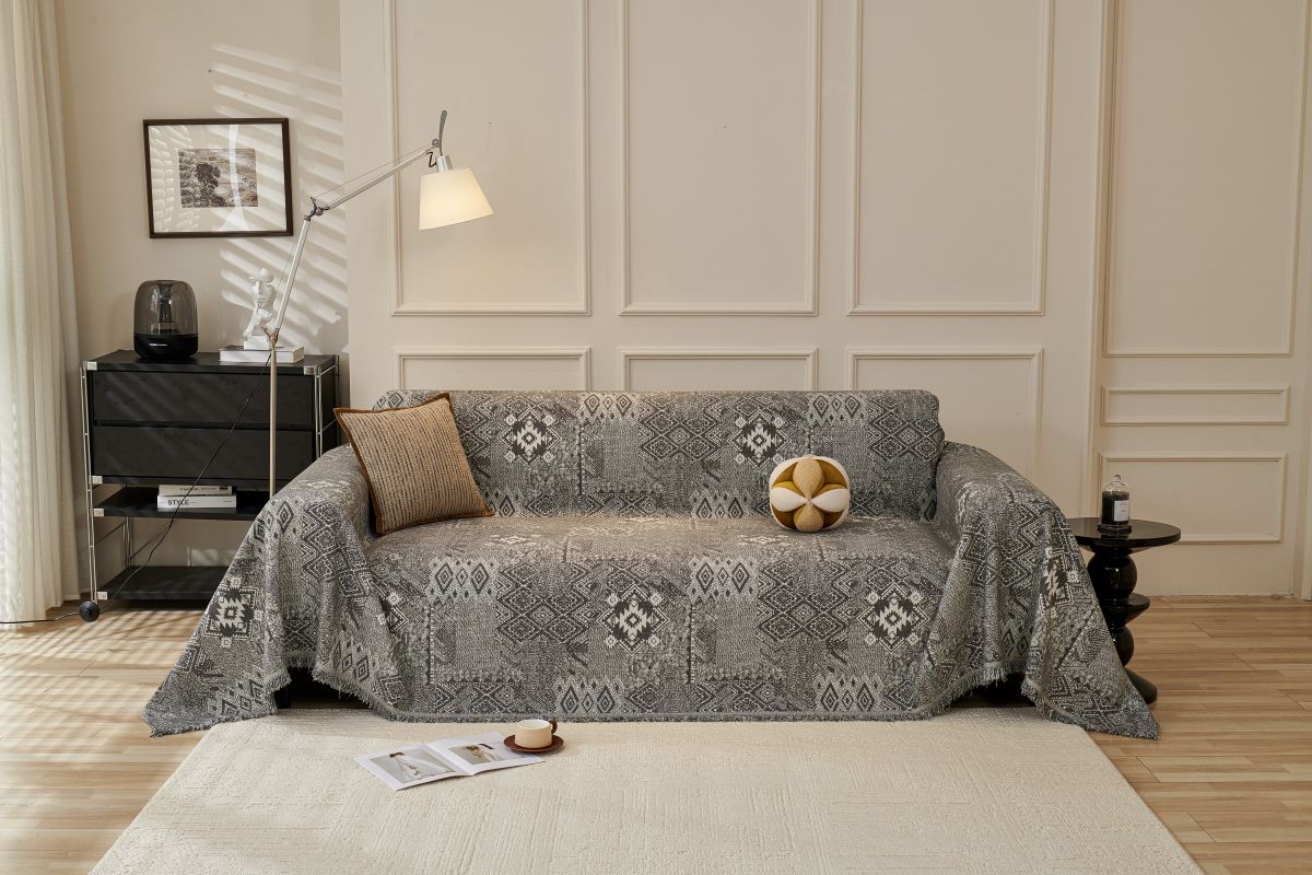 Sofa Throw - Melareve - Charcoal Grey