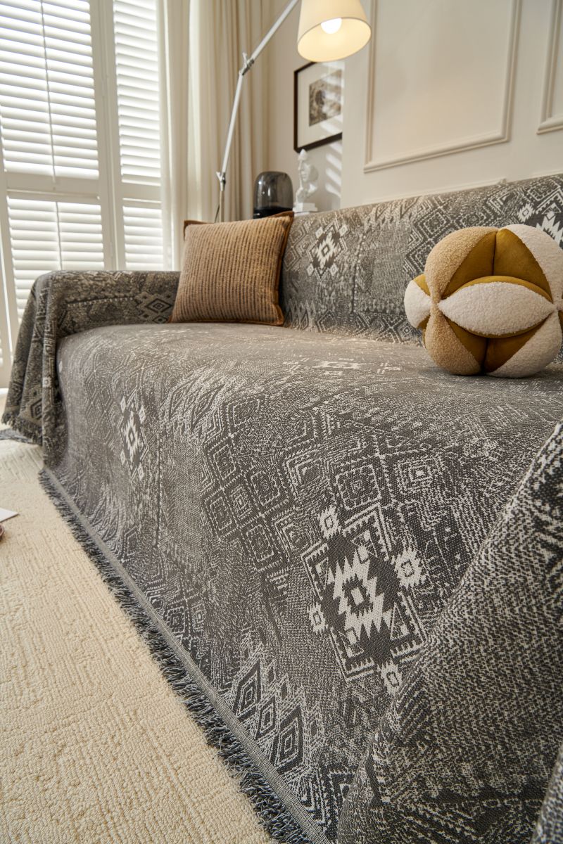 Sofa Throw - Melareve - Charcoal Grey