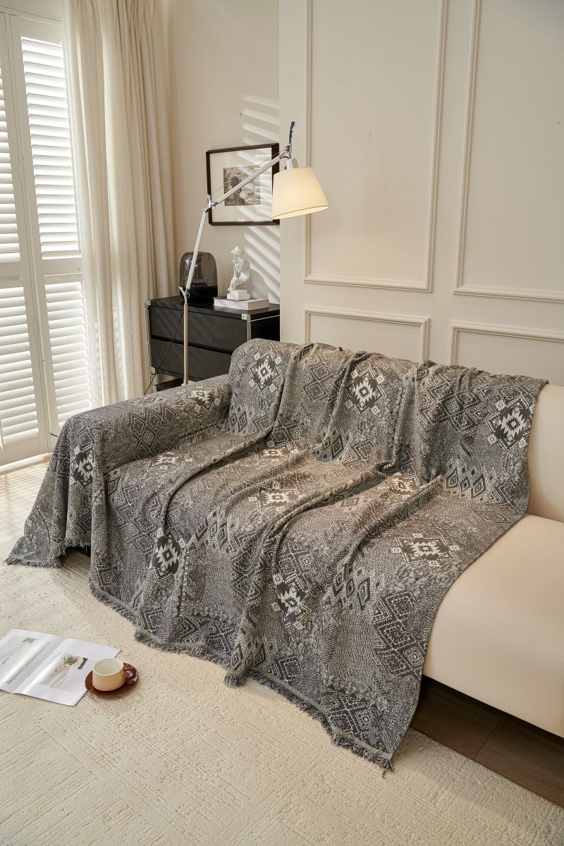 Sofa Throw - Melareve - Charcoal Grey