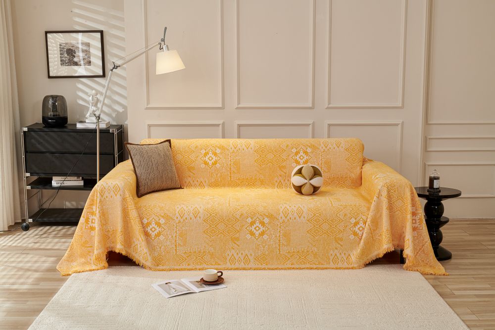 Sofa Throw - Melareve - Golden Yellow