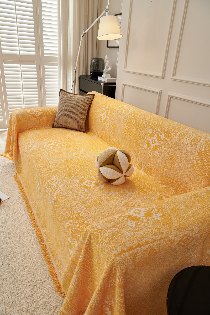 Sofa Throw - Melareve - Golden Yellow