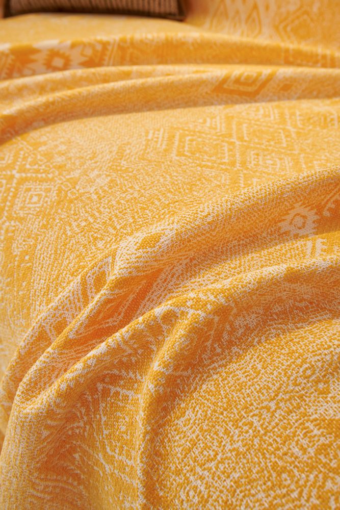 Sofa Throw - Melareve - Golden Yellow