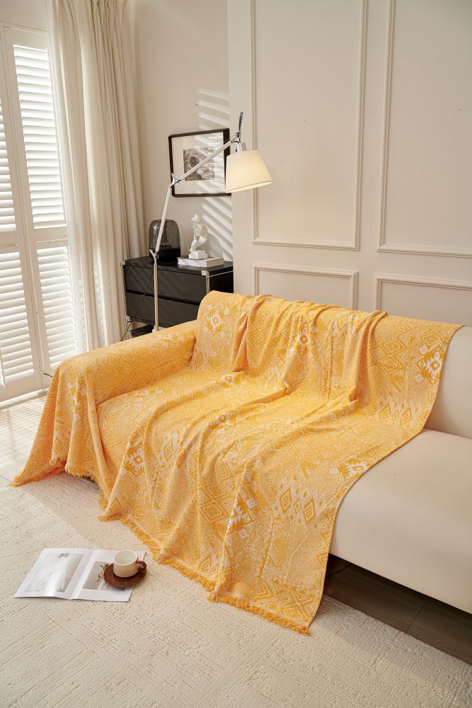 Sofa Throw - Melareve - Golden Yellow