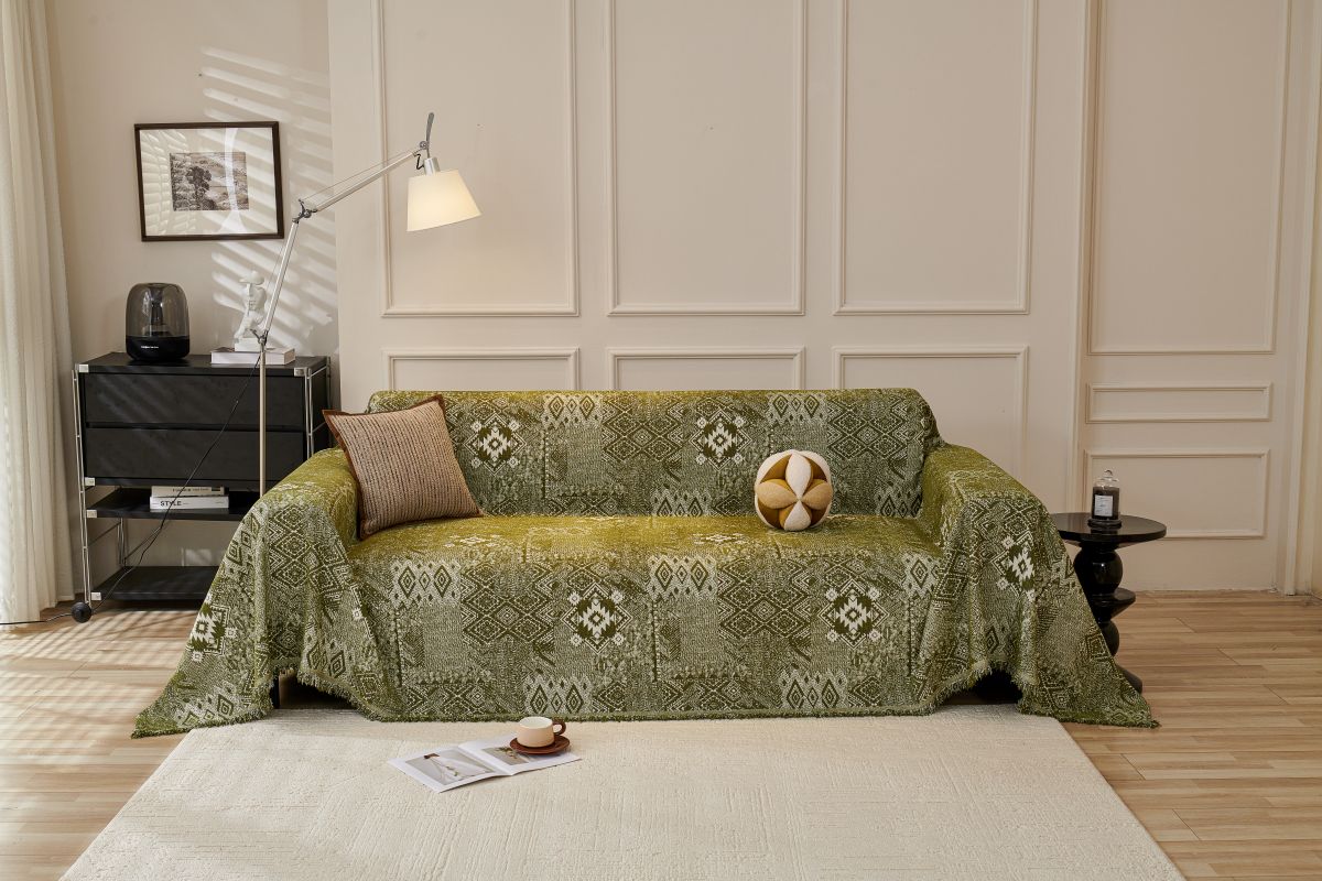 Sofa Throw - Melareve - Forest Green