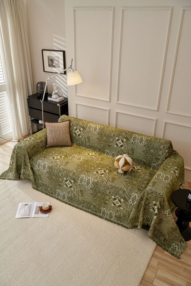 Sofa Throw - Melareve - Forest Green