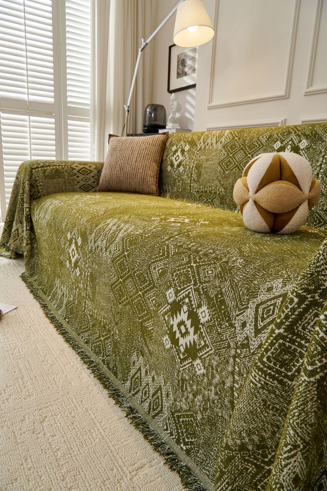 Sofa Throw - Melareve - Forest Green
