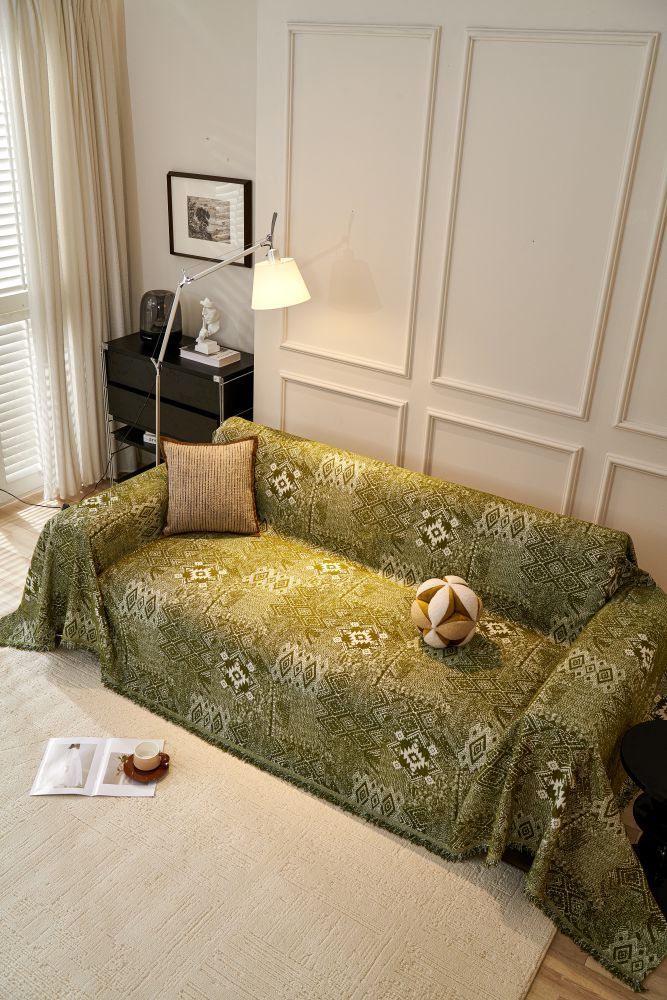Sofa Throw - Melareve - Forest Green