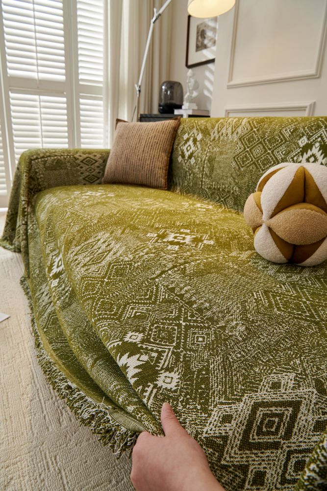 Sofa Throw - Melareve - Forest Green