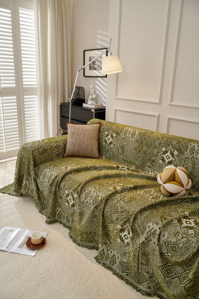 Sofa Throw - Melareve - Forest Green