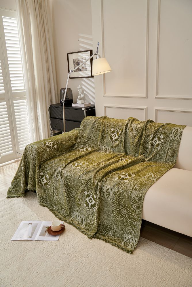 Sofa Throw - Melareve - Forest Green