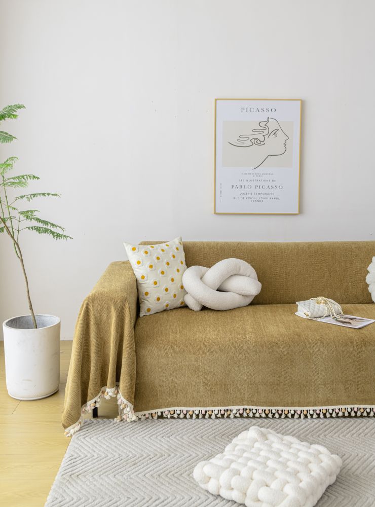 Sofa Throw - Herpome - Honey brown