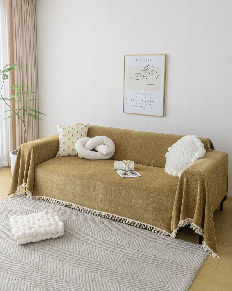 Sofa Throw - Herpome - Honey brown