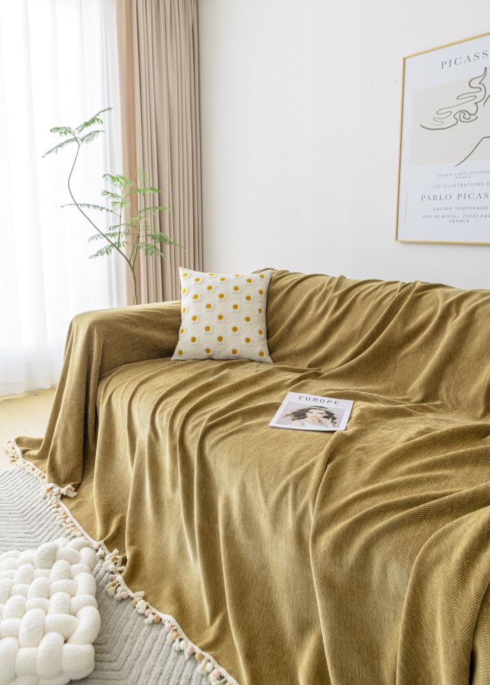 Sofa Throw - Herpome - Honey brown