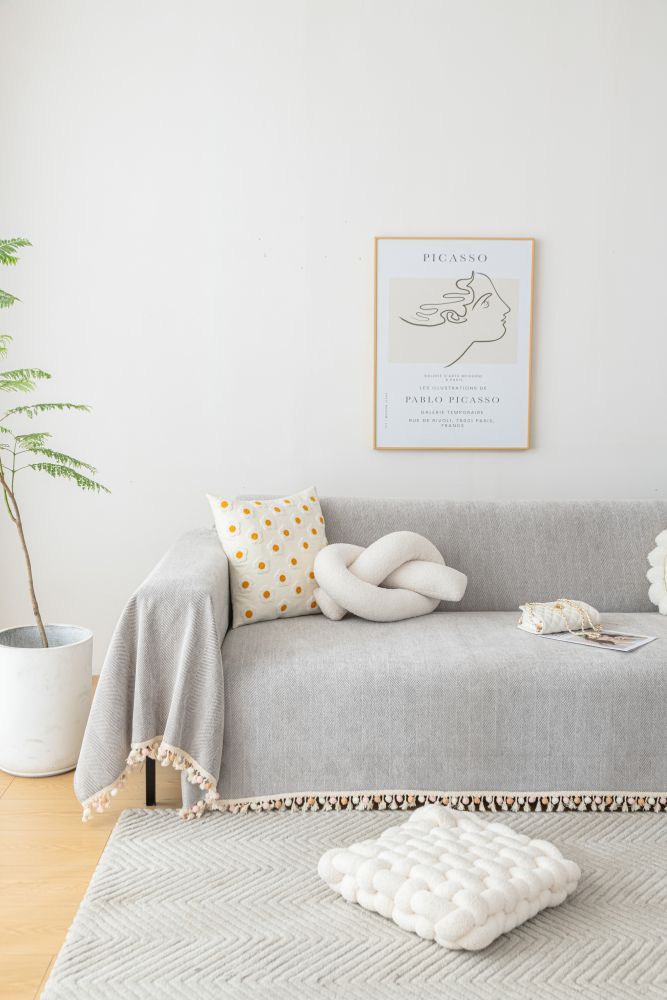 Sofa Throw - Herpome - Cloud Gray