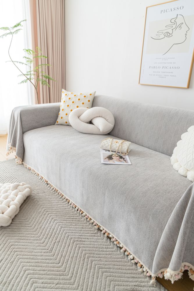 Sofa Throw - Herpome - Cloud Gray