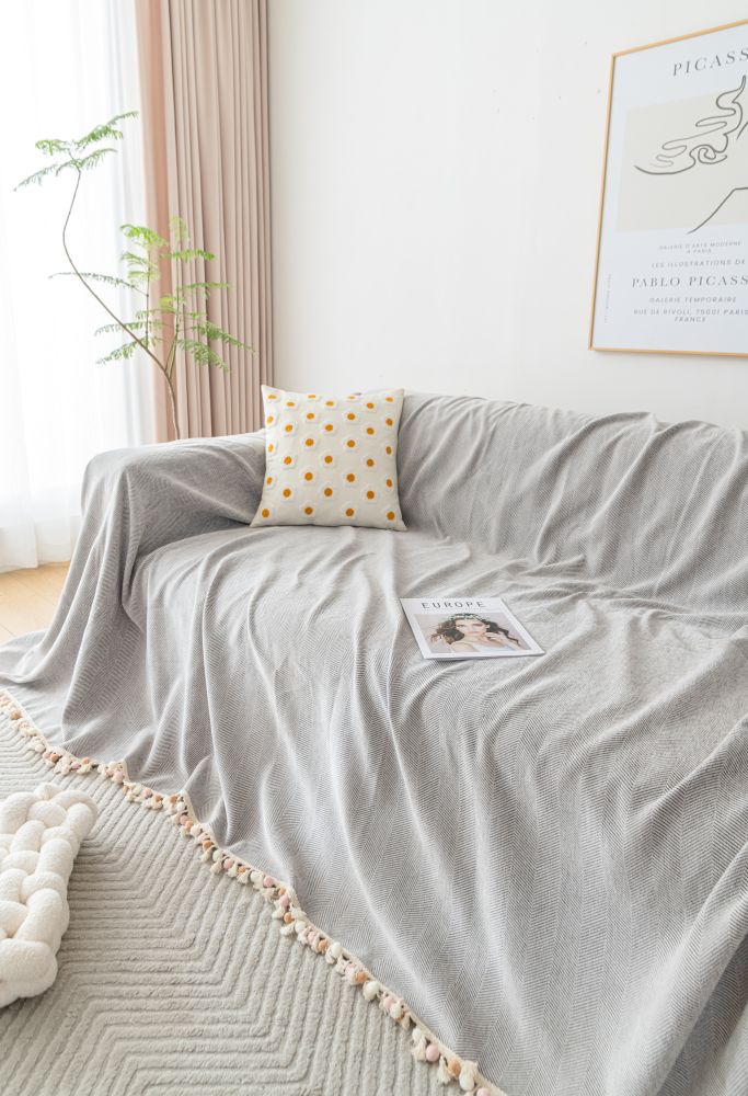 Sofa Throw - Herpome - Cloud Gray