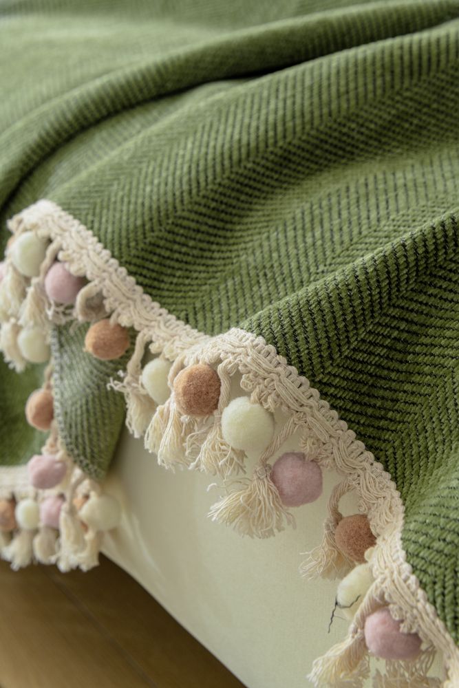 Sofa Throw - Herpome - Olive Green