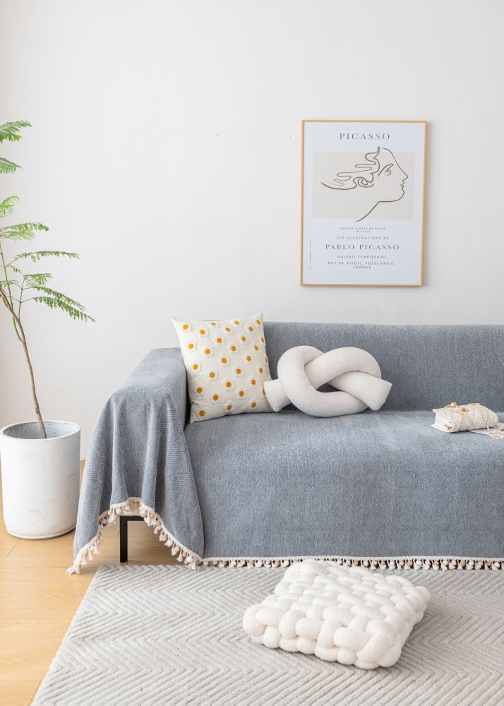 Sofa Throw - Herpome - Stone Gray