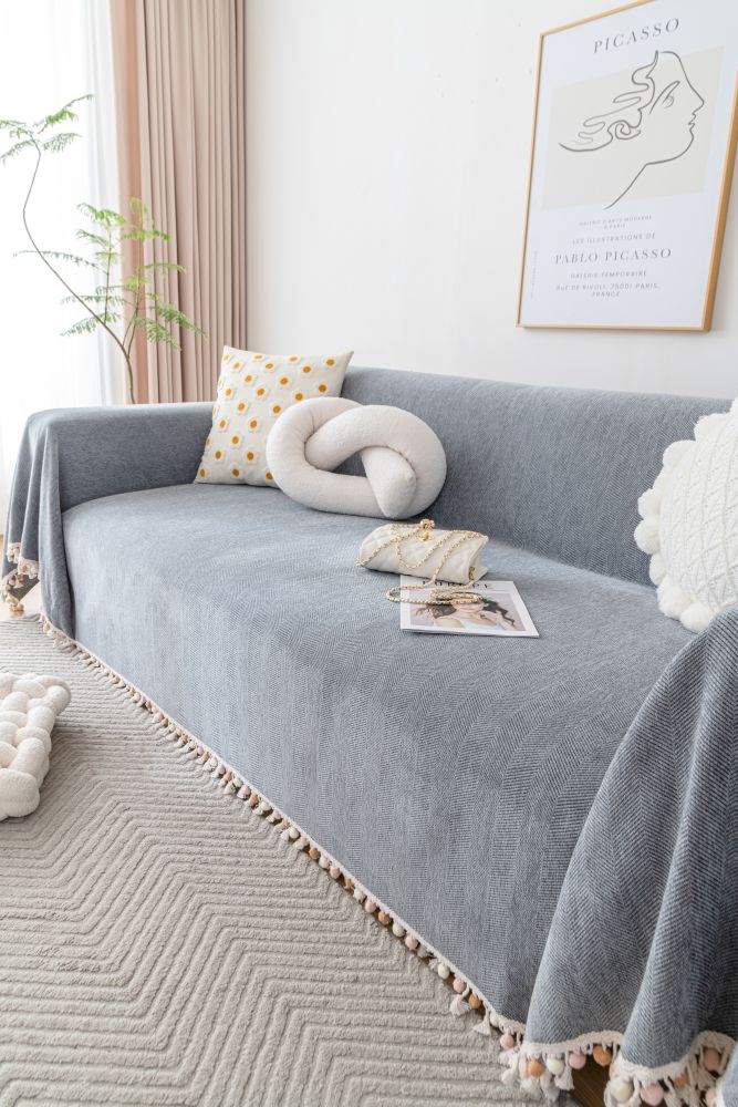 Sofa Throw - Herpome - Stone Gray