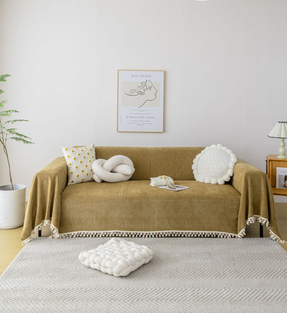 Sofa Throw - Herpome - Honey brown
