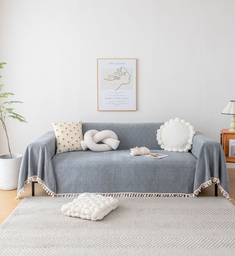 Sofa Throw - Herpome - Stone Gray