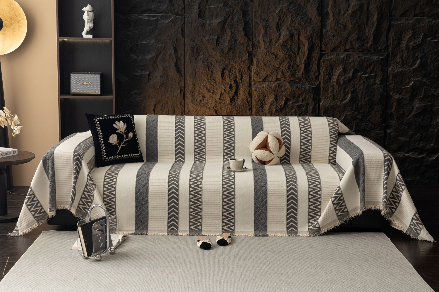 Sofa Throw - Klint - Charcoal Grey
