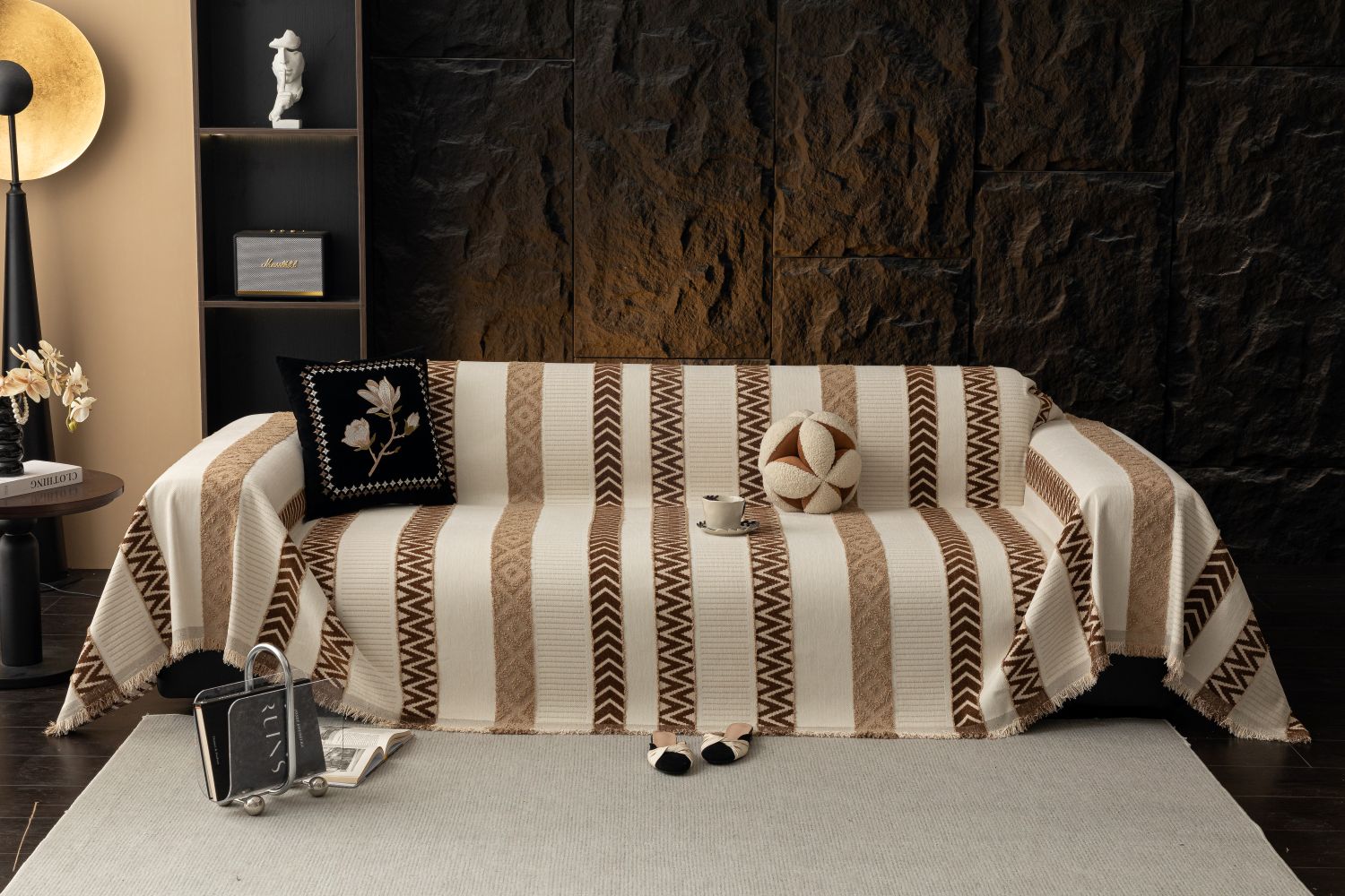 Sofa Throw - Klint - Chestnut Brown