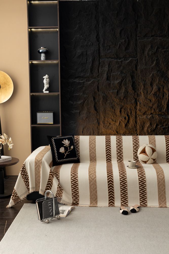 Sofa Throw - Klint - Chestnut Brown