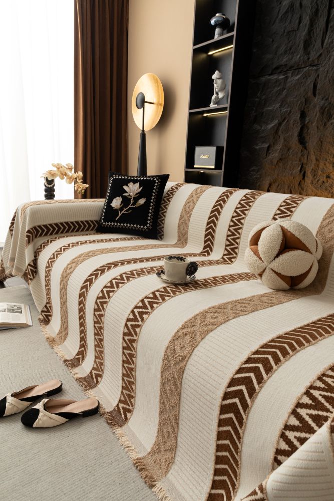 Sofa Throw - Klint - Chestnut Brown