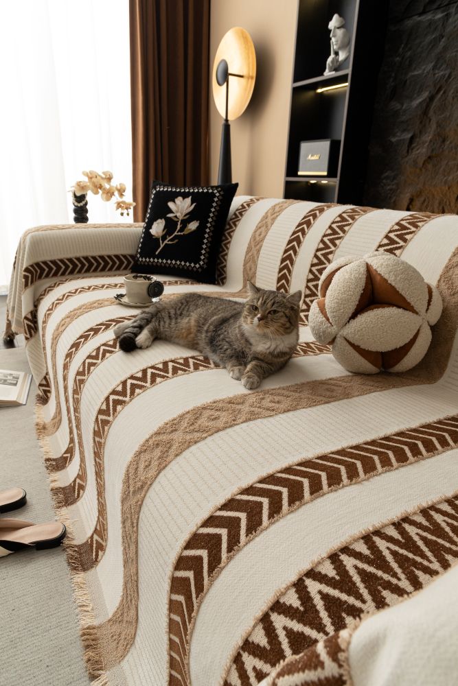 Sofa Throw - Klint - Chestnut Brown
