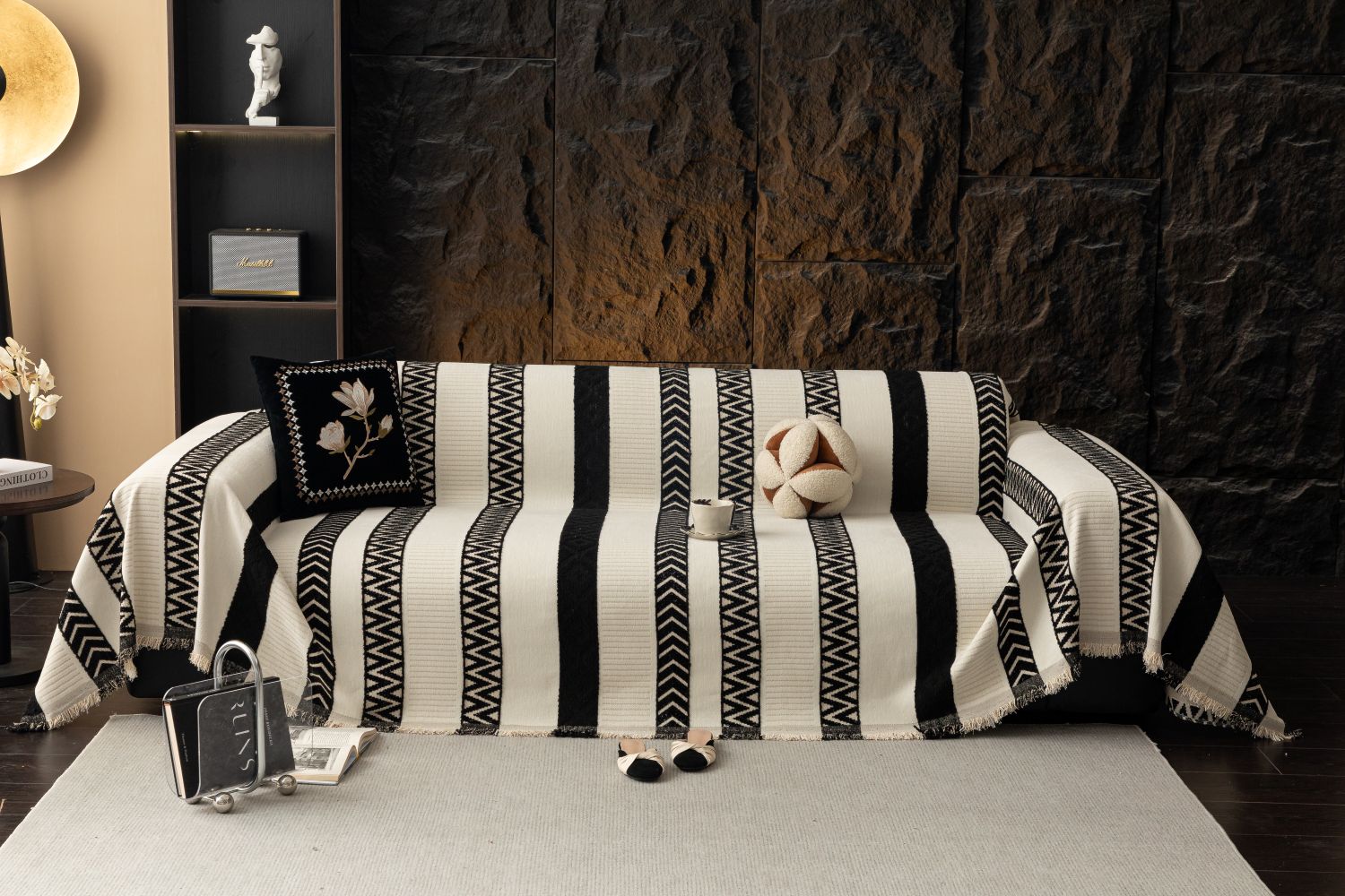 Sofa Throw - Klint - Jet Black
