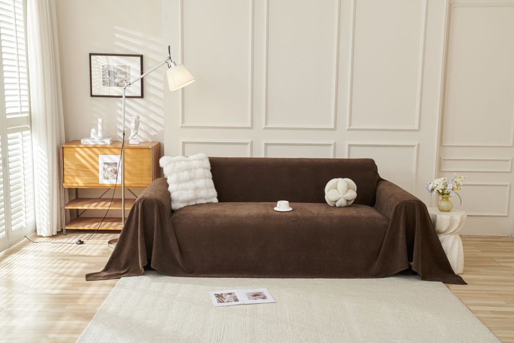 Sofa Throw - Norka - Espresso Brown