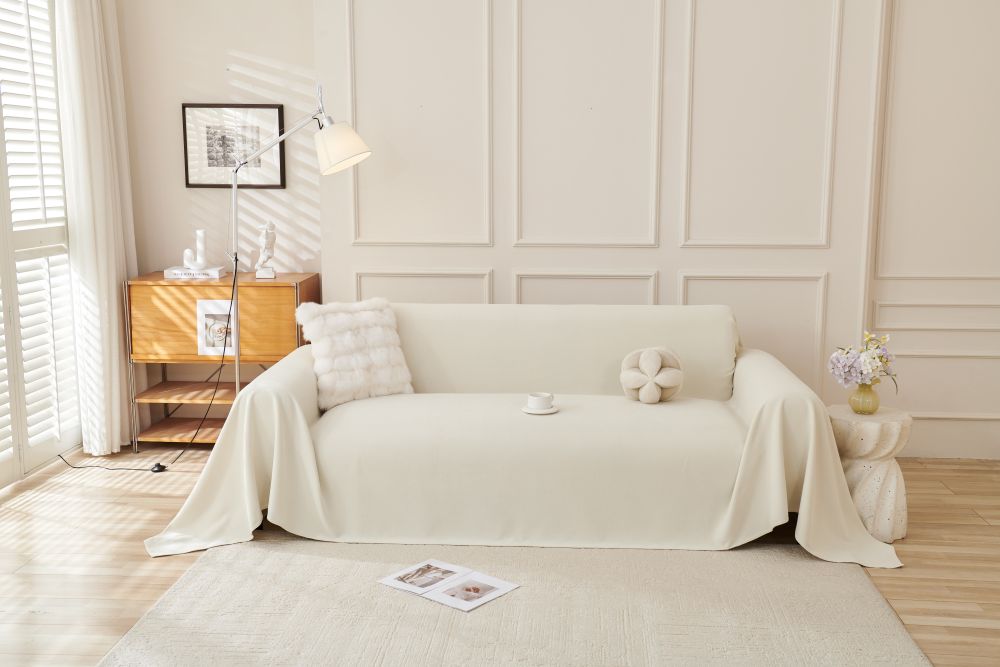 Sofa Throw - Norka - Eggshell