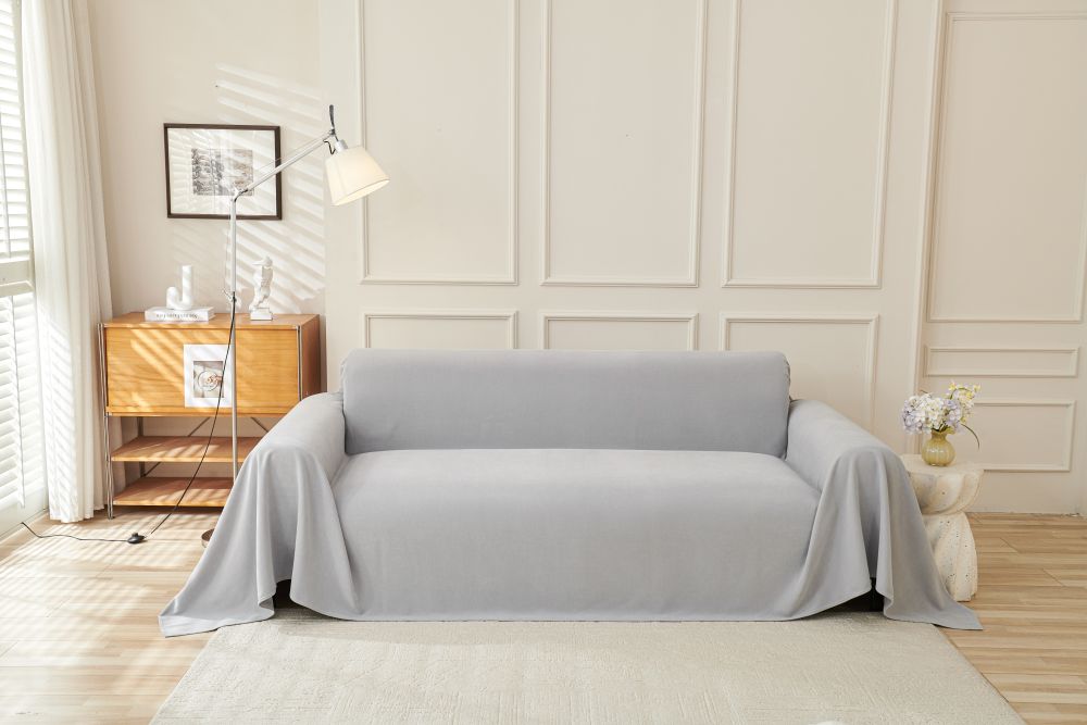 Sofa Throw - Norka - Silver grey