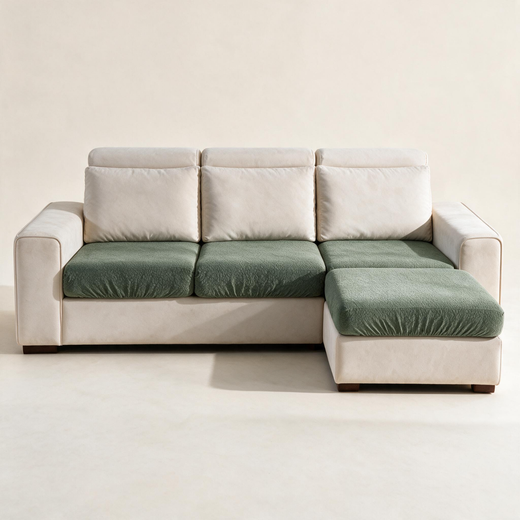 Waterproof Forest Green fitted sofa cushion covers — Studio hero