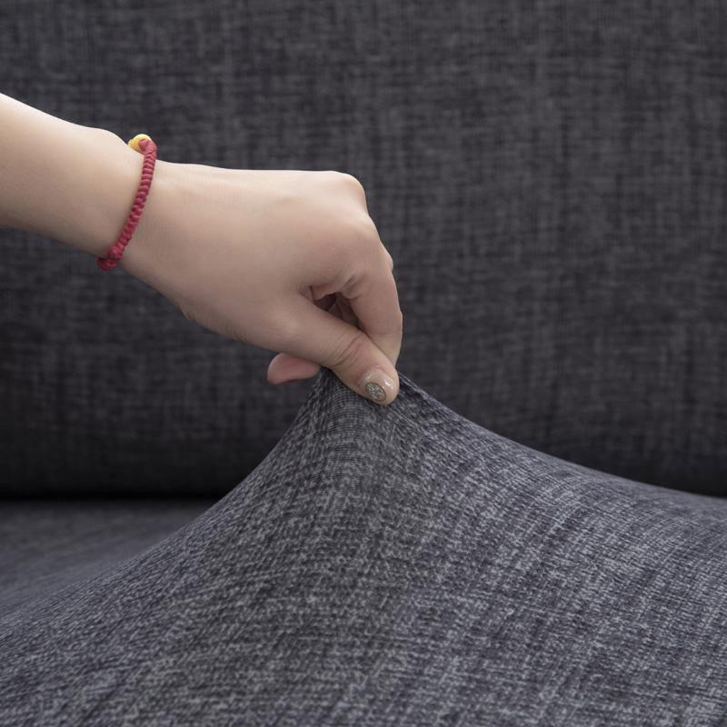 Sofa Cover - Cross pattern - Dark Grey - Adaptable & Expandable - The sofa cover crafter