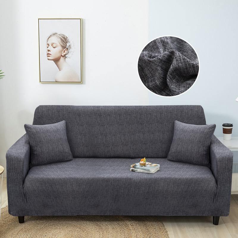 Sofa Cover - Cross pattern - Dark Grey - Adaptable & Expandable - The sofa cover crafter