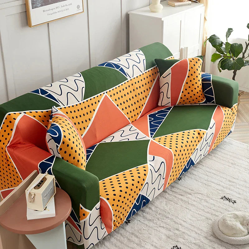 Sofa Cover - Geo Chic - Adaptable & Expandable - The sofa cover crafter