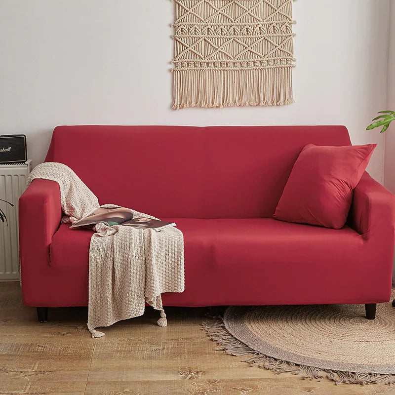 Sofa Cover - Red cherry - Adaptable & Expandable - The sofa cover crafter