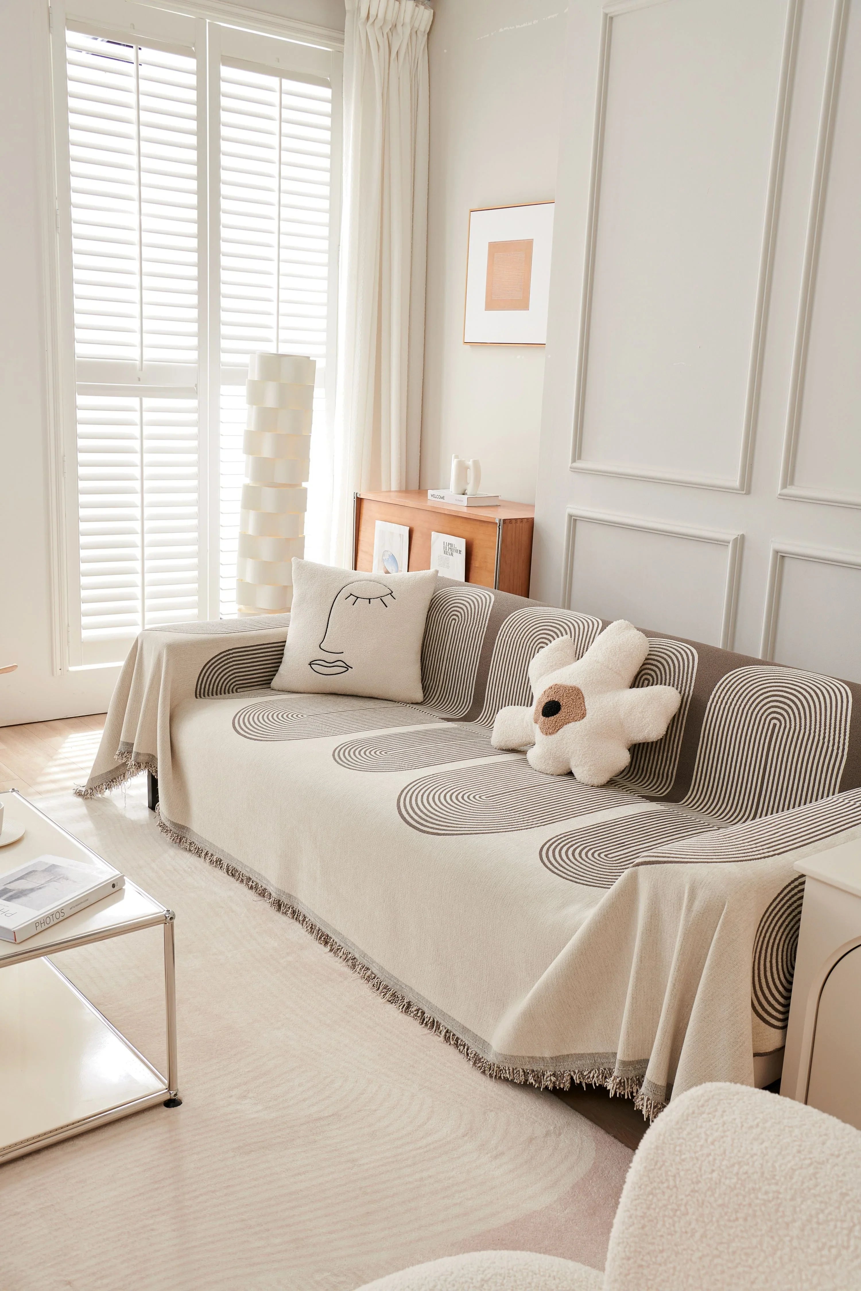 Sofa Throw - Brown Coffee - Soft Tassel Nordic Chenille - The sofa cover crafter