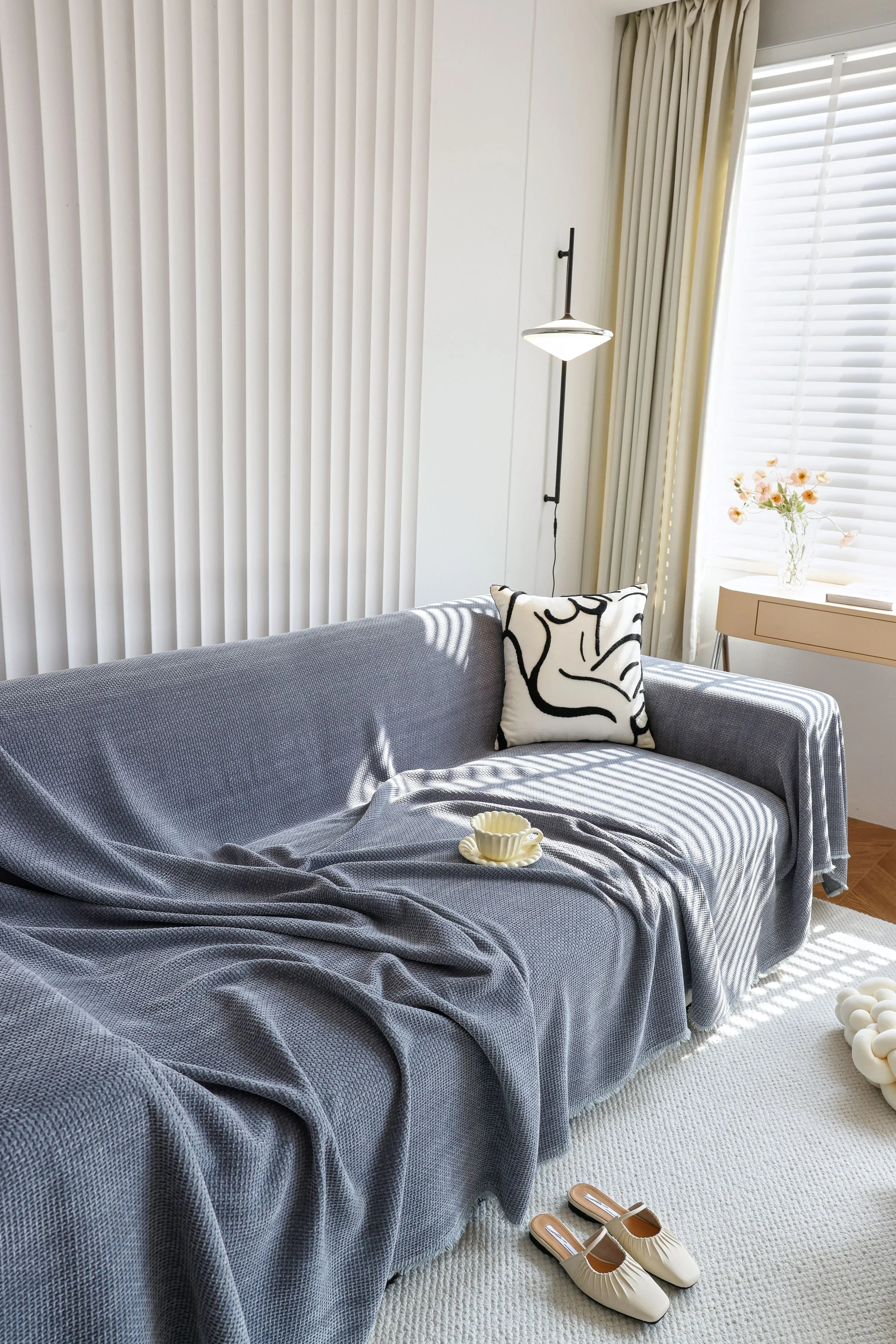 Sofa Throw - Coveri - Dark Gray - The sofa cover crafter