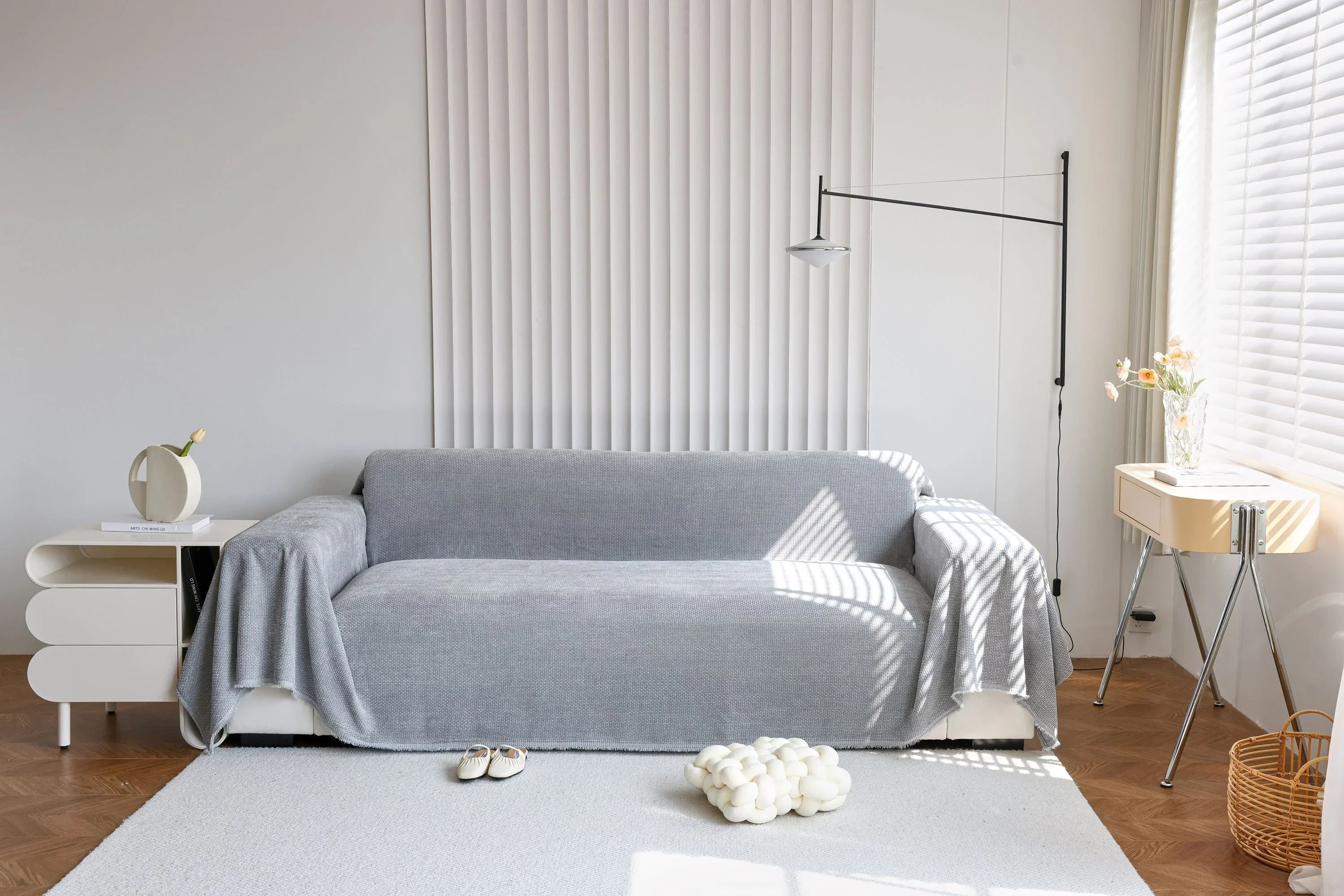 Sofa Throw - Coveri - Light Gray - The sofa cover crafter