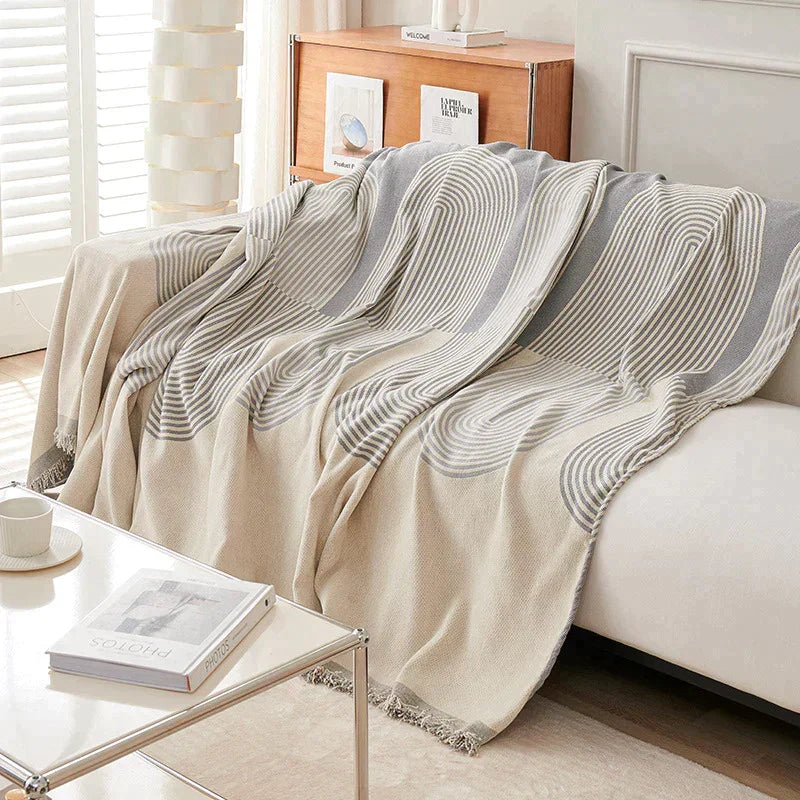 GYROHOME Soft Blanket High Quality Natural Handmade Tassels Blanket For