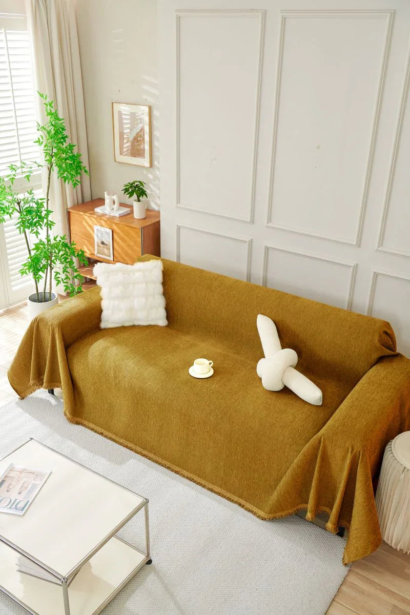 Sofa Throw - Elligate - Brown - The sofa cover crafter